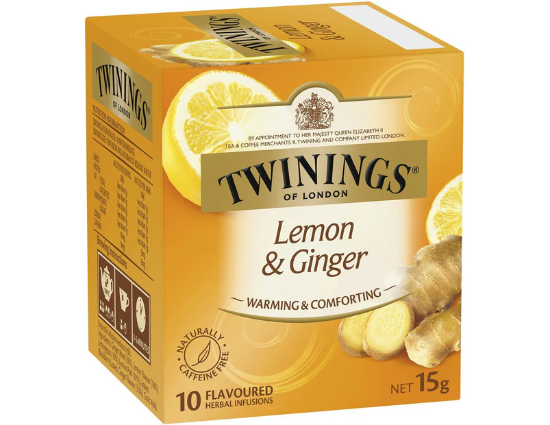 Twinings Lemon Ginger Tea Bags 10 Pack