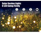 4pk 6 LED Solar Lights Garden Outdoor (Sydney Stock) Firefly Starburst Swing Light Landscape Lighting Waterproof