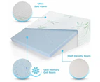 1x Bamboo Pillow Wedge Cushion Cooling Gel Memory Foam Fabric Bed Back Support