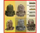 Hiking 4 In 1 Military Camping SWAT Molle 3 Day Assault Tactical Outdoor Backpack Bag - Desert Camouflage