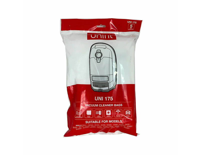 Unifit 175 Dust Bags for various Miele Vacuum Cleaners 5pkt