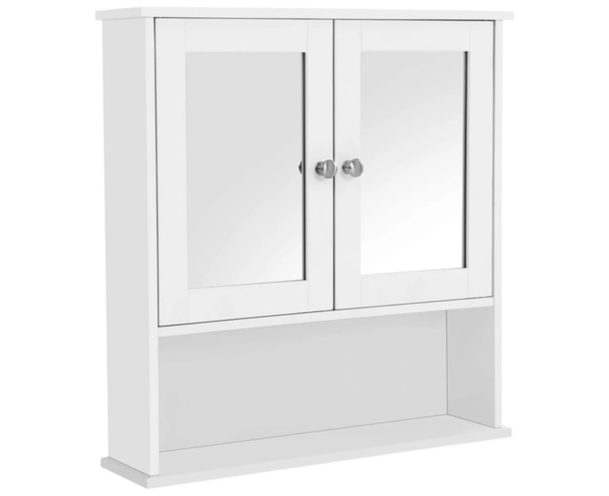 VASAGLE Wall Cabinet with 2 Mirror Doors