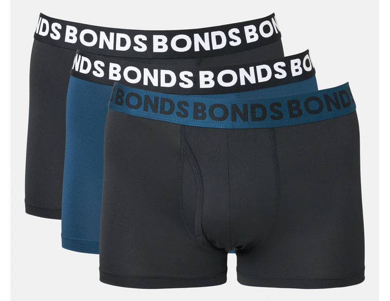 Bonds Men's Everyday Microfibre Trunks 3-Pack - Black/Navy