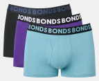 Bonds Men's Everyday Trunks 3-Pack - Black/Purple/Teal