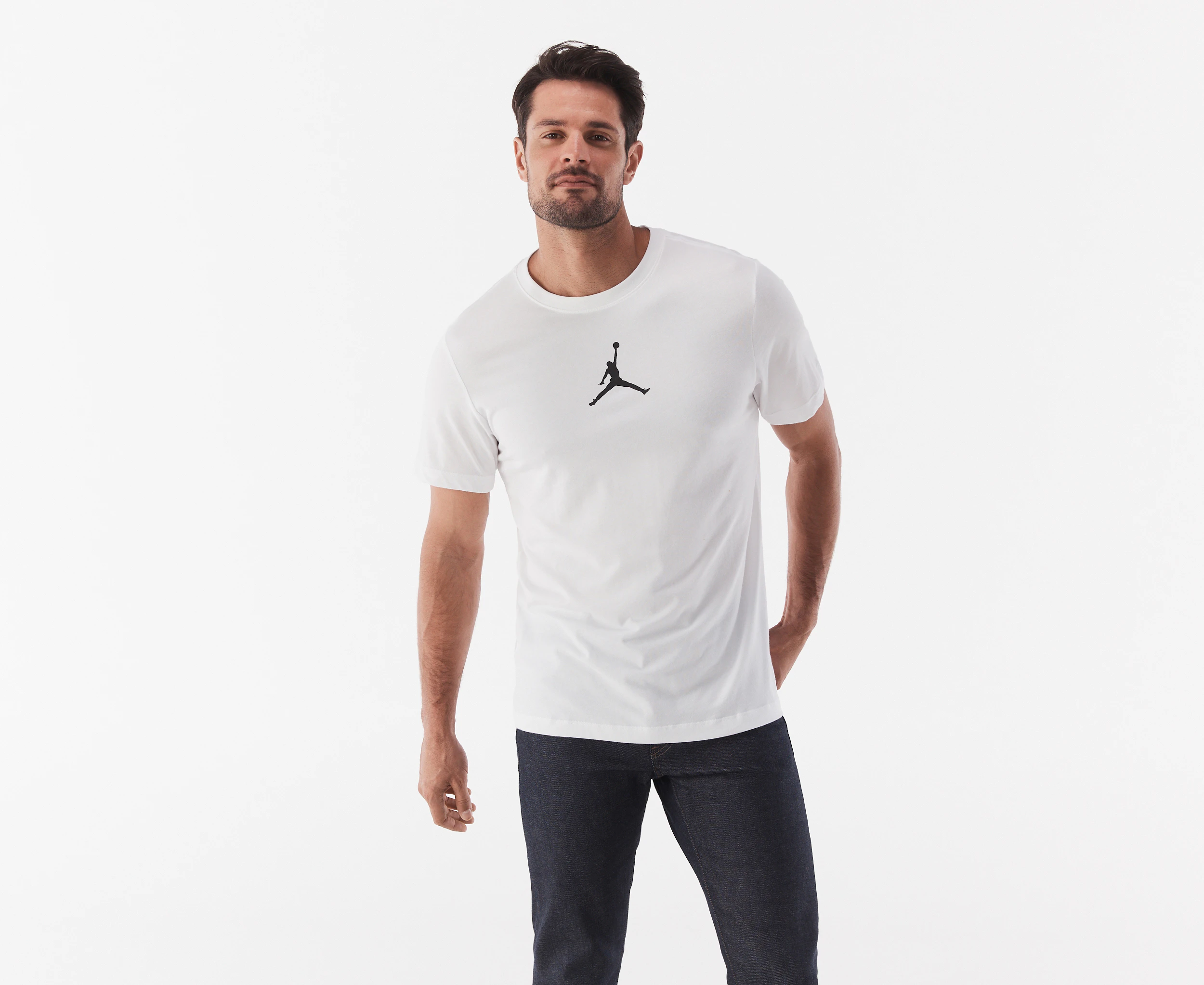 Nike Men's Jordan Jumpman Crewneck Tee / T-Shirt / Tshirt - White