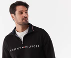 Tommy Hilfiger Men's Will Quarter Zip Mockneck Sweatshirt - Dark Sable