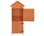 vidaXL Garden Storage Cabinet Brown 42.5x64x190 cm
