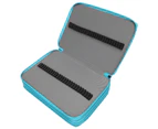Pen Case Large Capacity 200 Slots Pencil Holder 4‑Layer Zipper Classified Storage PocketLake Blue