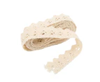 Lace Ribbon Cotton Thread 20 Yards Beige Decorative Accessories for DIY Clothing Gift Decoration