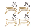 100pcs Shaped Paper Clips Deer Shape Metal Portable Office Clips for File Classification Document Organizing