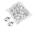 50Pcs Small Bells Diy Mini Tiny Iron Jingle Bells With Hole For Craft Jewelry Festival Birthday Decorationsilver