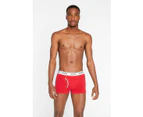 3 x Mens Bonds Guyfront Trunk Trunks Underwear Cotton/Elastane - Navy Stripe, Red, Blue Monday Marle