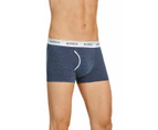 3 x Mens Bonds Guyfront Trunk Trunks Underwear Cotton/Elastane - Navy Stripe, Red, Blue Monday Marle