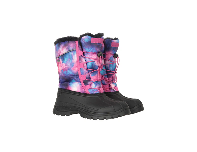Mountain Warehouse Childrens/Kids Whistler Adaptive Stars Snow Boots (Dark Purple) - MW2768