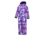 Mountain Warehouse Childrens/Kids Cloud Print Waterproof All In One Snowsuit (Space Pink) - MW2737
