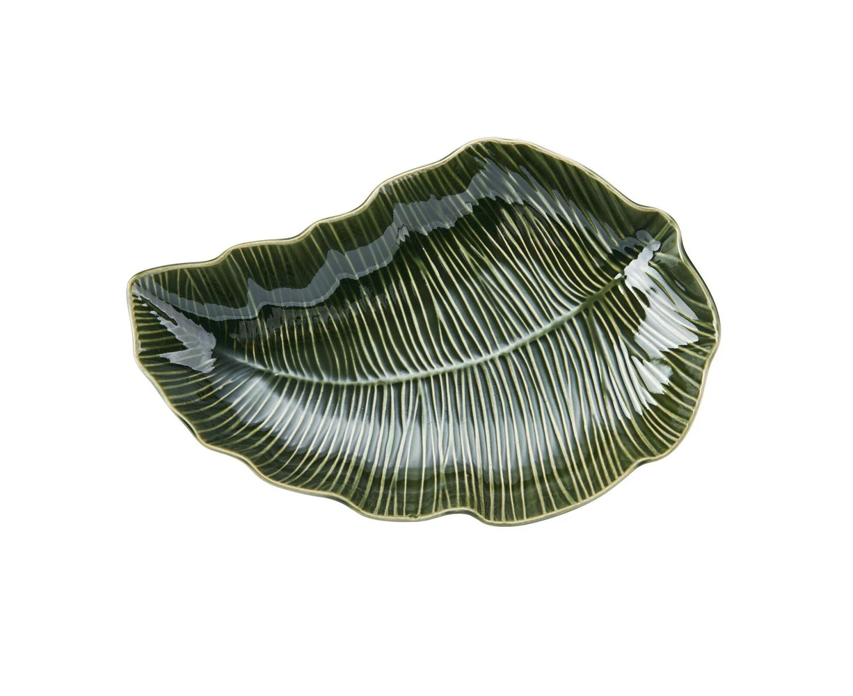 Mikasa 31.5cm Jardin Leaf Serving Bowl - Green