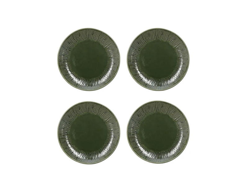 4 x Mikasa 21.5cm Jardin Side Plate - Green