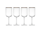 Set of 4 Mikasa 400mL Sorrento Crystal White Wine Glasses