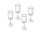 Set of 4 Mikasa 400mL Sorrento Crystal White Wine Glasses