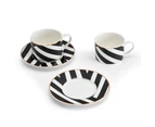 Mikasa 4-Piece Luxe Deco Geo Tea Cups & Saucers Set