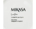 4pc Mikasa Luxe Deco China Tea Cups and Saucers with Block Stripe Set 200ml