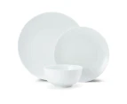 12pc Mikasa Chalk Kitchen Porcelain Dinner Tableware Dining Set, White