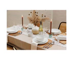 12pc Mikasa Chalk Kitchen Porcelain Dinner Tableware Dining Set, White