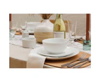 12pc Mikasa Chalk Kitchen Porcelain Dinner Tableware Dining Set, White