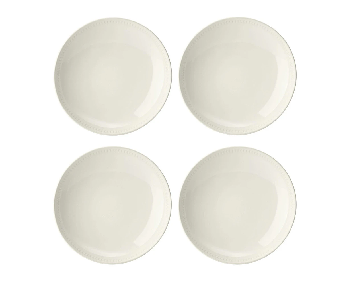 4 x Mikasa 24cm Cranborne Pasta Bowl - Cream