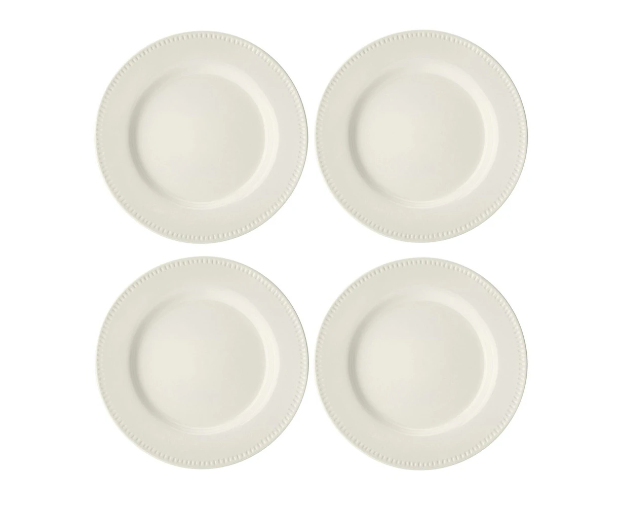 4 x Mikasa 27cm Cranborne Dinner Plate - Cream