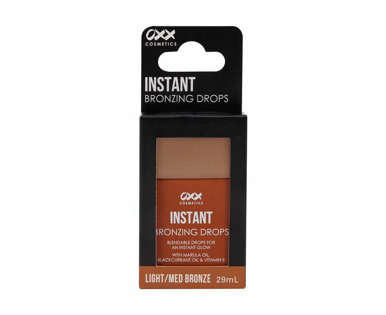 Instant Bronzing Drops, Light/Medium Bronze - OXX Cosmetics