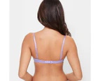 Embroidered T-Shirt Bra - Lily Loves - Purple