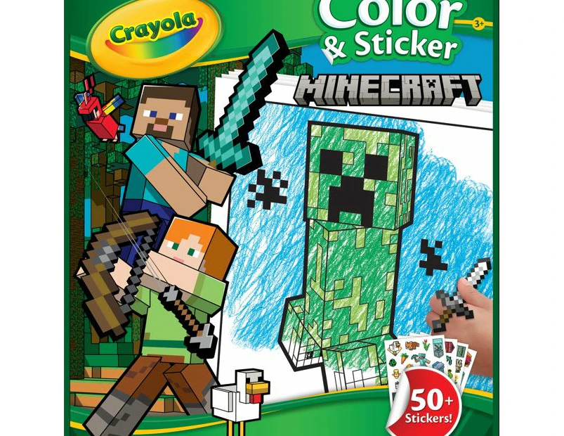 Crayola Colour & Sticker Book - Minecraft