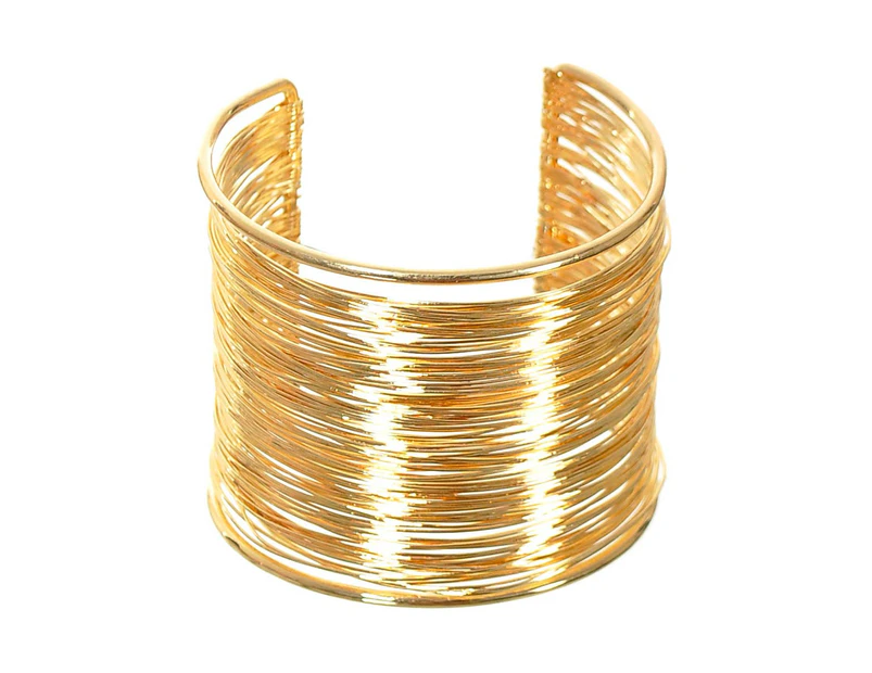 Chic Gold Wire 1970s Costume Wrist Cuff