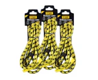 Handy Hardware 6PCE Bungee Cords Secure Strong Hooks Heavy Duty Design 200cm - Black and Yellow