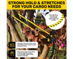 Handy Hardware 6PCE Bungee Cords Secure Strong Hooks Heavy Duty Design 75cm - Black and Yellow