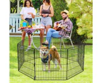 Advwin 24" Pet Playpen Dog Fence 8 Panel Foldable Exercise Pen Indoor Outdoor (61x61x8cm)