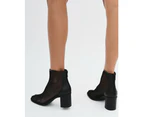 Jo Mercer Women's Keira Mid Heel Boots  Mesh - Black