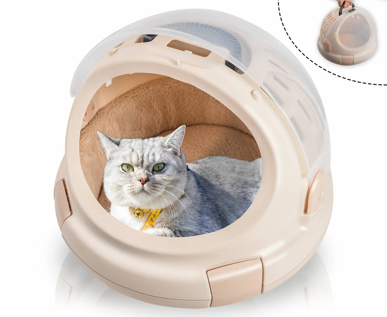 truepal Pet Basket/ Pet Carrier Nest Bed Locking Cover