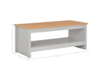vidaXL Coffee Table Grey 105x47x42 cm