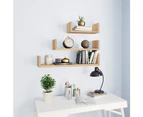 vidaXL Wall Display Shelf 3 pcs Sonoma Oak Engineered Wood