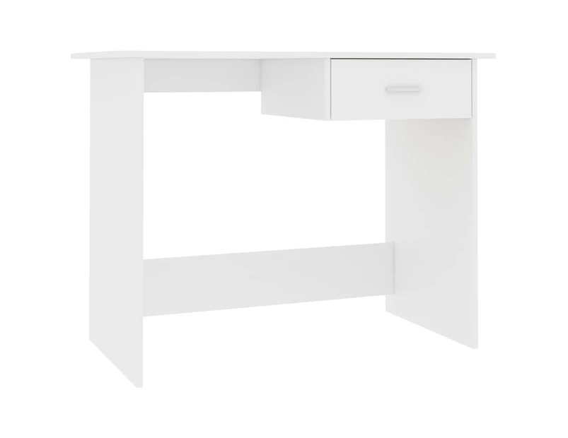 vidaXL Desk White 100x50x76 cm Engineered Wood