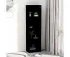vidaXL 4-Tier Book Cabinet Black 40x24x142 cm Engineered Wood