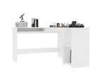 vidaXL L-Shaped Corner Desk White 120x140x75 cm Engineered Wood