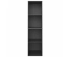 vidaXL Book Cabinet/TV Cabinet Black 36x30x143 cm Engineered Wood