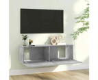 vidaXL TV Cabinet Concrete Grey 100x30x30 cm Engineered Wood