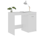 vidaXL Desk High Gloss White 100x50x76 cm Engineered Wood