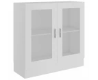 vidaXL Vitrine Cabinet White 82.5x30.5x80 cm Engineered Wood