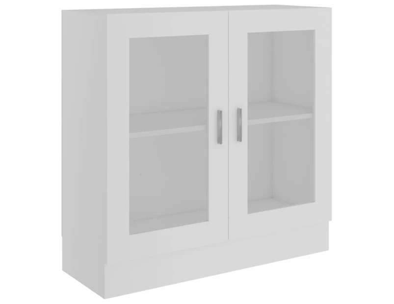 vidaXL Vitrine Cabinet White 82.5x30.5x80 cm Engineered Wood