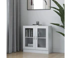 vidaXL Vitrine Cabinet White 82.5x30.5x80 cm Engineered Wood